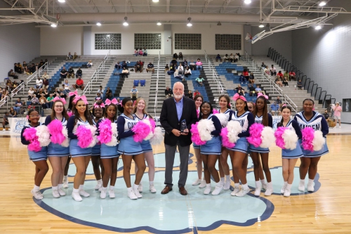 OREMC Member and Community Representative Royce Proctor was pleased to present Camden County High School a 2021-2022 GHSA Cooperative Spirit Sportsmanship Award. Accepting the award on the school’s behalf were the Camden County Wildcat Cheerleaders.